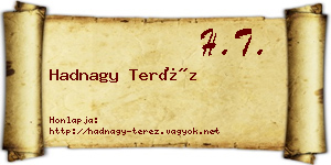 Hadnagy Teréz névjegykártya